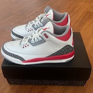 Nike Air Jordan 3 Retro (Fire Red) - never worn, size 6.5Y (8W)